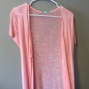 Maurice’s short sleeve cardigan. Pink. Sz XL